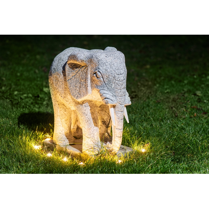 Eglo - Guirlande lumineuse décorative extérieure 9 LED, 10 m, IP65, blanc chaud