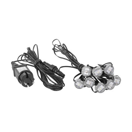 Eglo - Guirlande lumineuse décorative extérieure 9 LED, 10 m, IP65, blanc chaud