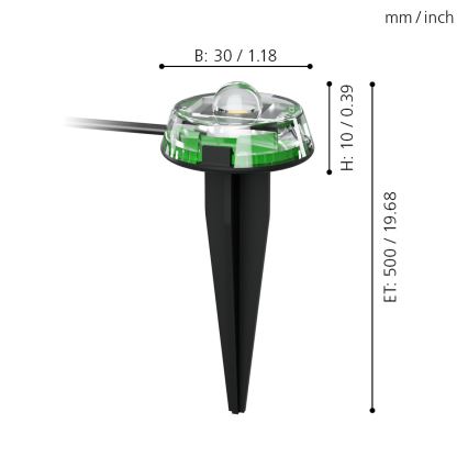 Eglo - Guirlande lumineuse décorative extérieure 9 LED, 10 m, IP65, blanc chaud