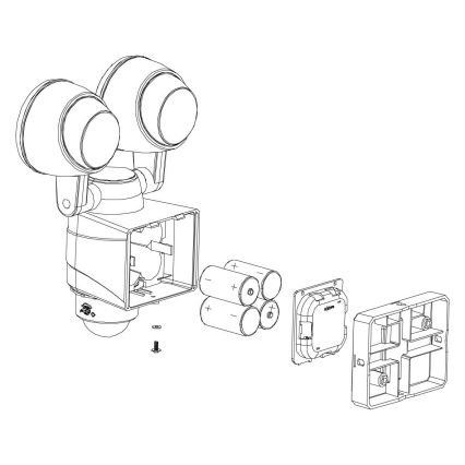 Eglo - Luminaire solaire avec détecteur 2xLED/4W/4xLR1IP44