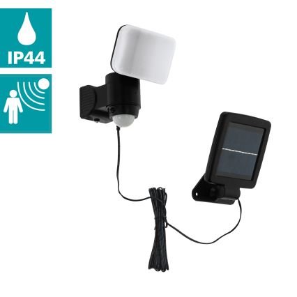 Eglo - Applique murale solaire LED avec détecteur, 3,7 V 1800 mAh, IP44