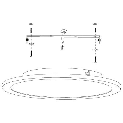 Eglo - Plafonnier à intensité variable LED/19,5W/230V + télécommande