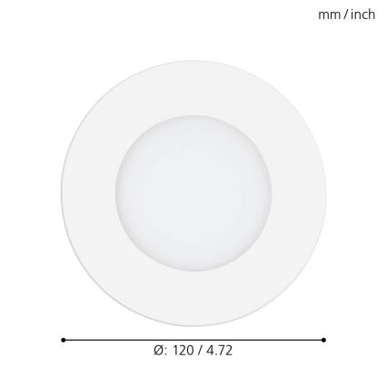 Eglo - Spot encastré LED dimmable LED/5W/230V + télécommande Ø 12 cm