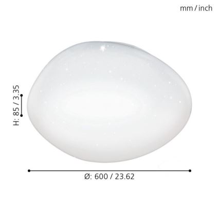 Eglo - Plafonnier à intensité variable LED/36W/230V + télécommande