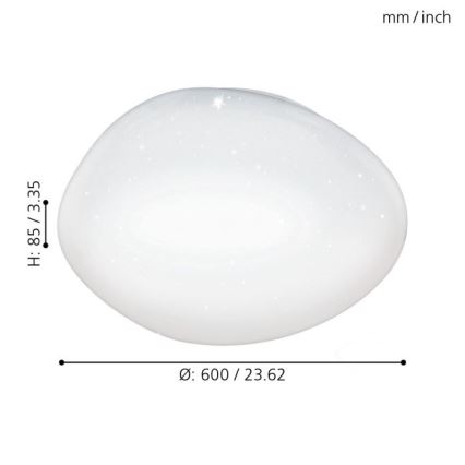 Eglo - Plafonnier à intensité variable LED/36W/230V + télécommande