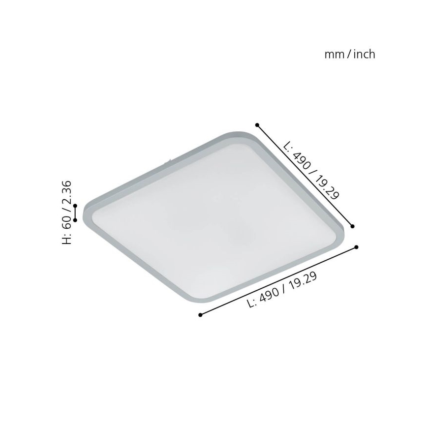 Eglo - Plafonnier à intensité variable LED/30W/230V + télécommande