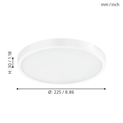 Eglo - Plafonnier à intensité variable LED/14W/230V + télécommande