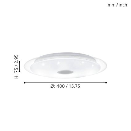 Eglo -  Plafonnier à intensité variable LED/24W/230V + télécommande