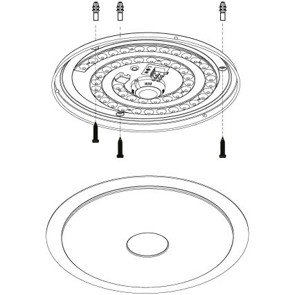 Eglo -  Plafonnier à intensité variable LED/24W/230V + télécommande