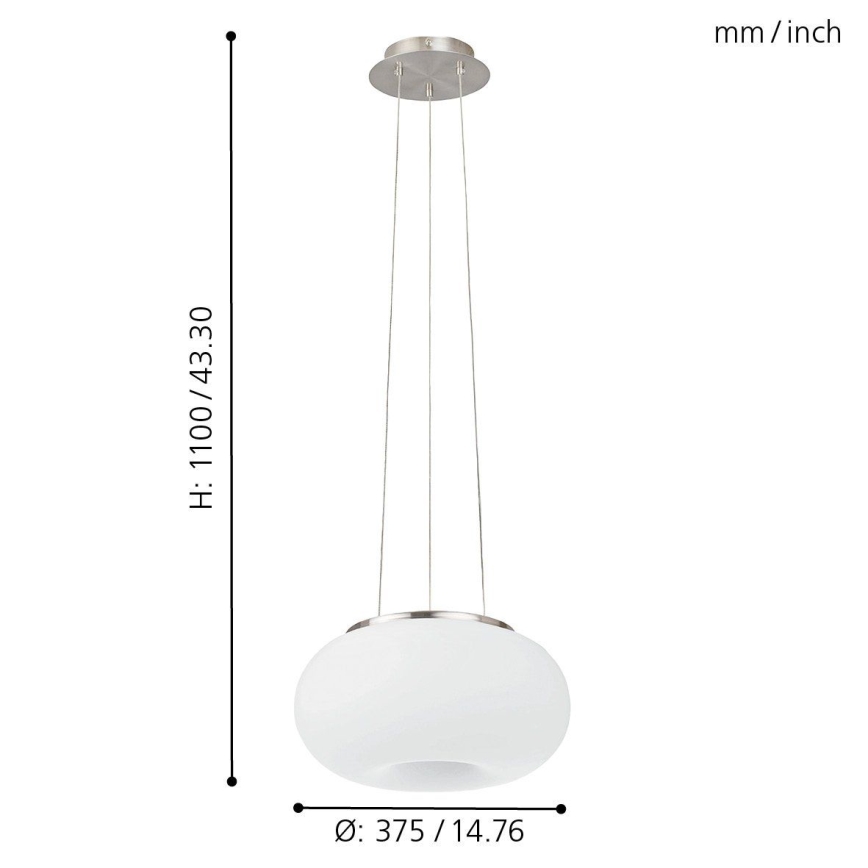 Eglo - Suspension filaire LED RGB à intensité variable OPTICA-C LED/21W/230V d. 37,5 cm