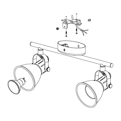 Eglo - Spot LED 2xGU10/3,3W/230V