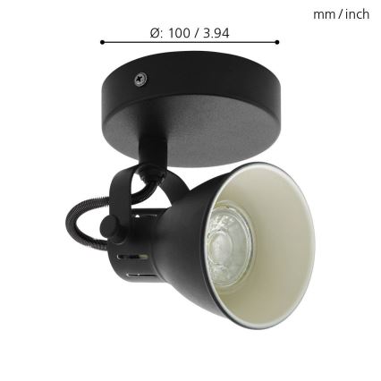 Eglo - Spot mural LED 1xGU10/3,3W/230V