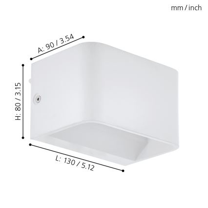 Eglo - Applique murale LED/6W/230V 3000K blanc