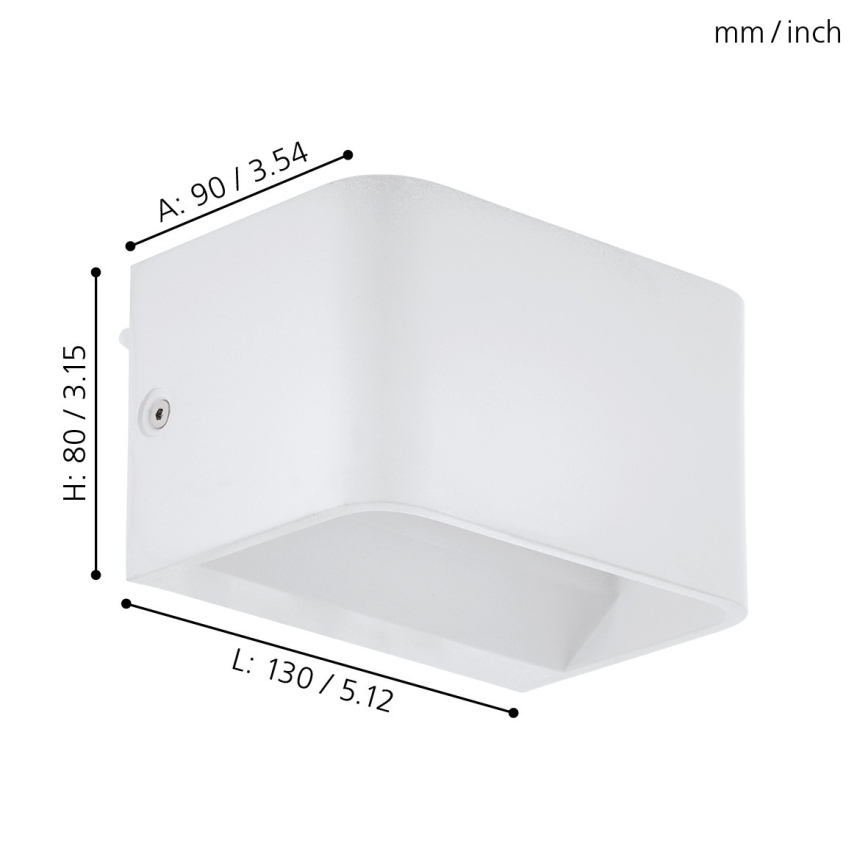 Eglo - Applique murale LED/6W/230V 3000K blanc