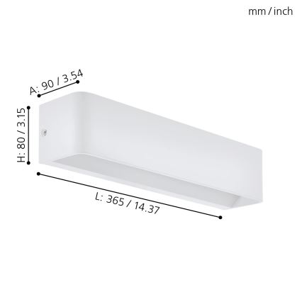 Eglo - Applique murale LED LED/12W/230V