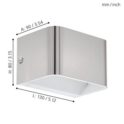 Eglo - Applique murale LED/6W/230V 3000K chrome mat