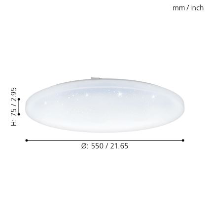 Eglo - Plafonnier LED LED/49,5W/230V