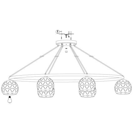 Eglo - Suspension avec fil 6xE14/40W/230V