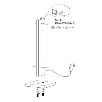 Eglo - Lampe de table à intensité variable LED/15W/230V