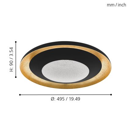 Eglo - Plafonnier à intensité variable LED/24,5W/230V + télécommande