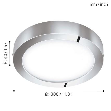 Eglo - Plafonnier LED RGB à intensité variable FUEVA-C LED/21W/230V Ø 30 cm