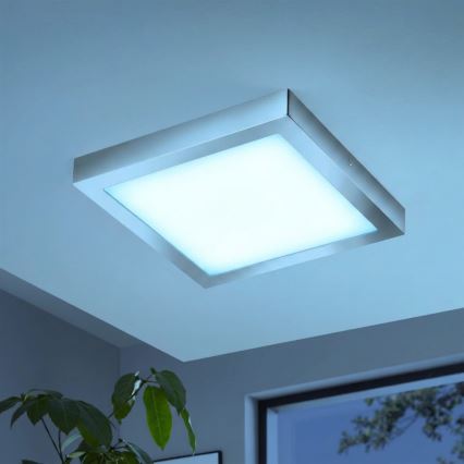 Eglo - Plafonnier LED RGBW dimmable FUEVA-C LED/21W/230V Bluetooth IP44 30x30 cm