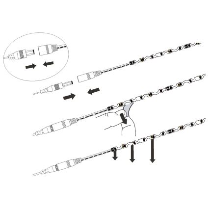 Eglo - Ruban LED/9,6W/230V/24V