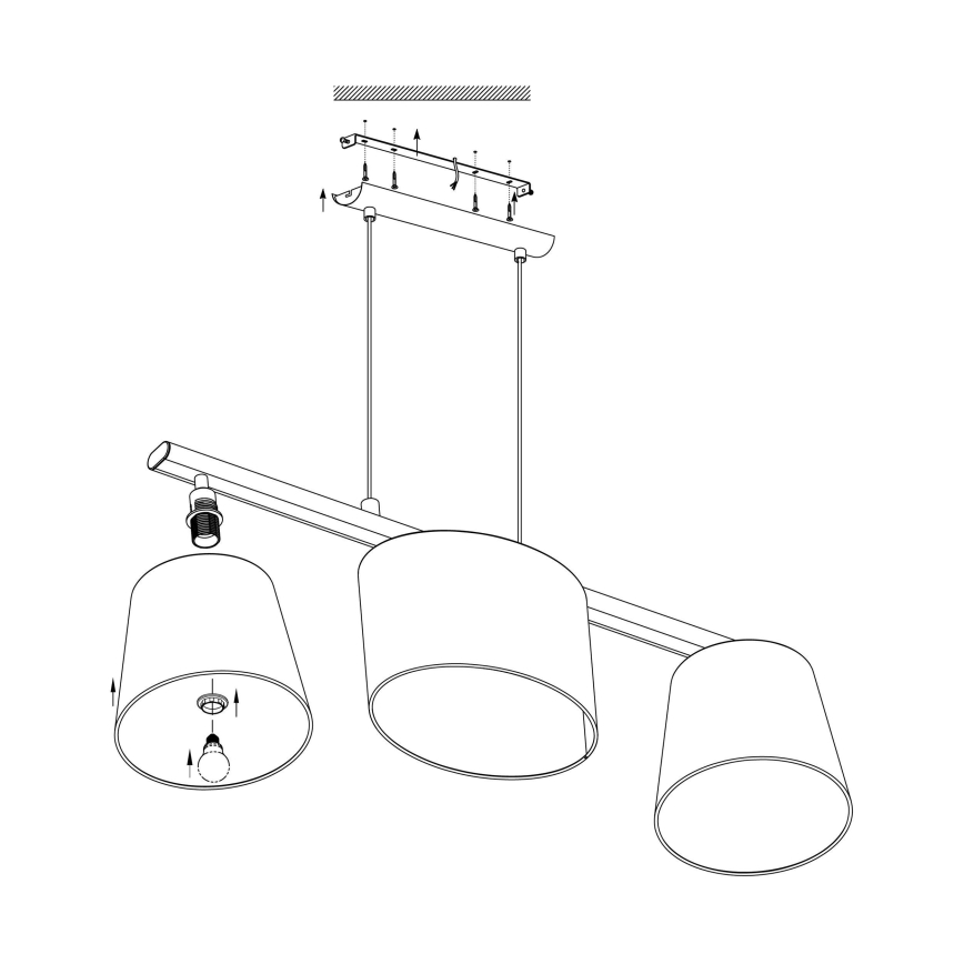 Eglo - Suspension avec fil 3xE14/25W/230V