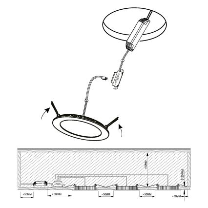 Eglo - LOT 3x Spot encastrable de salle de bain FUEVA 1xLED/2,8W/230V IP44 chrome brillant
