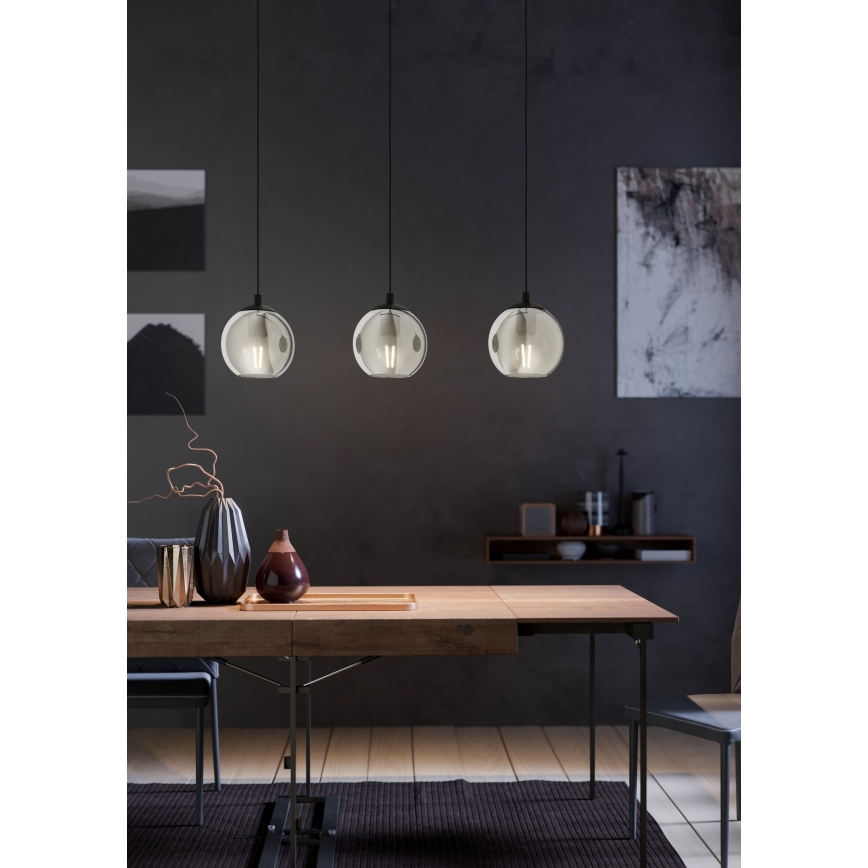 Eglo - Suspension filaire 3xE27/40W/230V