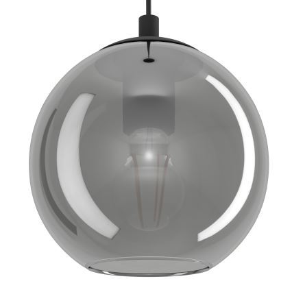 Eglo - Suspension sur câble 10xE27/40W/230V noir/chrome brillant