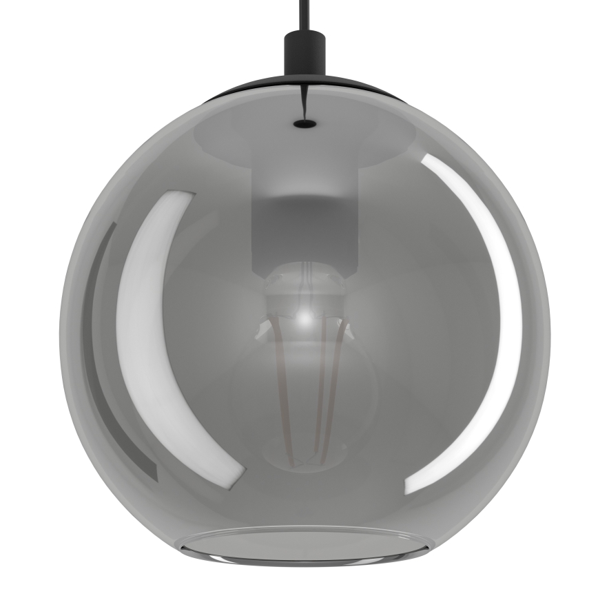 Eglo - Suspension sur câble 10xE27/40W/230V noir/chrome brillant