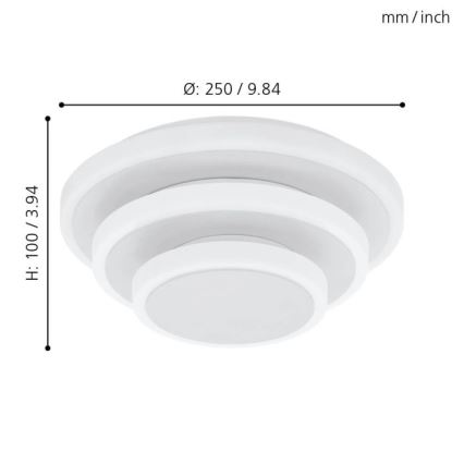 Eglo - Plafonnier LED LED/11,4W/230V + LED/8,6W + LED/5,4W