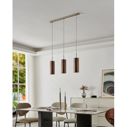 Eglo 98699 - Suspension sur câble SELVINO 3xE27/15W/230V