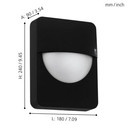 Eglo - Applique murale d'extérieur 1xE27/28W/230V IP44