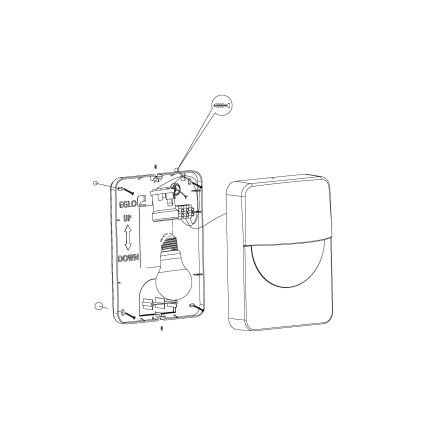 Eglo - Applique murale d'extérieur 1xE27/28W/230V IP44
