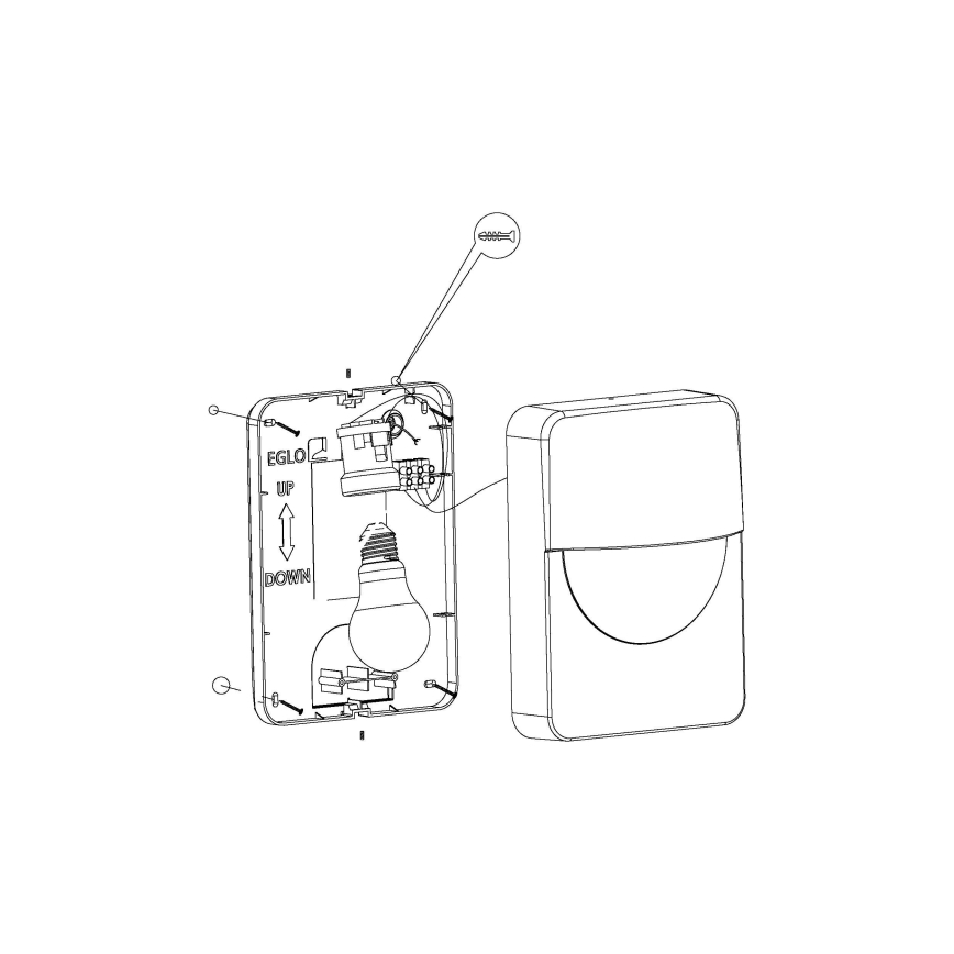 Eglo - Applique murale d'extérieur 1xE27/28W/230V IP44
