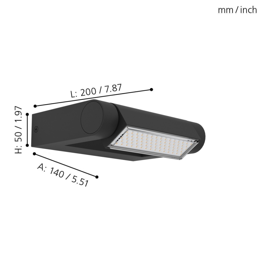 Eglo - Applique murale LED d'extérieur LED/4,8W/230V IP44