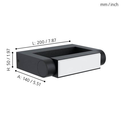 Eglo - Applique murale LED d'extérieur LED/4,8W/230V IP44