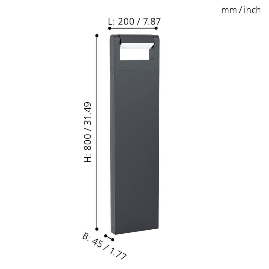 Eglo - Lampadaire LED extérieur LED/4,8W/230V IP44
