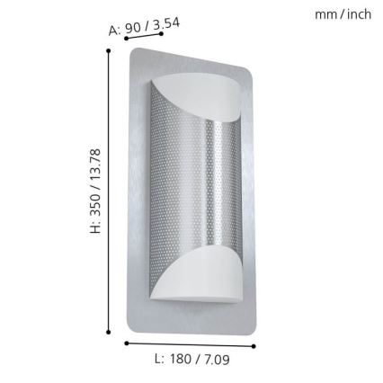 Eglo - Applique murale d'extérieur 2xE27/10W/230V IP44