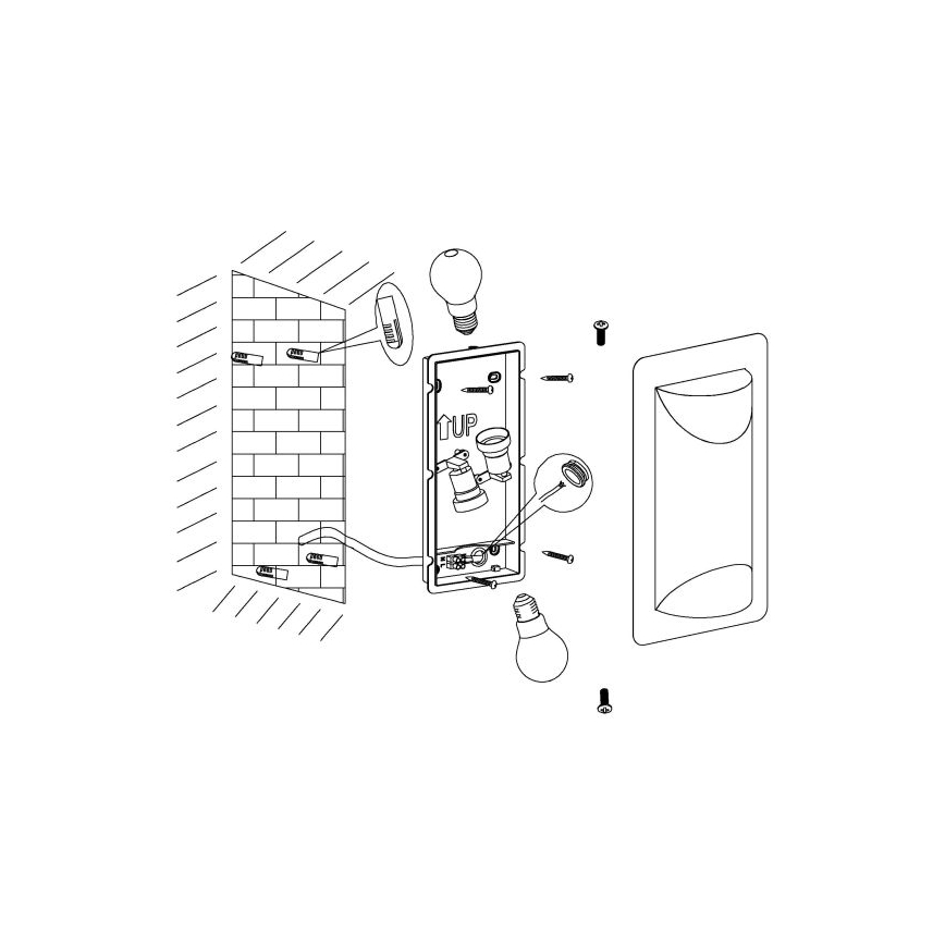 Eglo - Applique murale d'extérieur 2xE27/10W/230V IP44