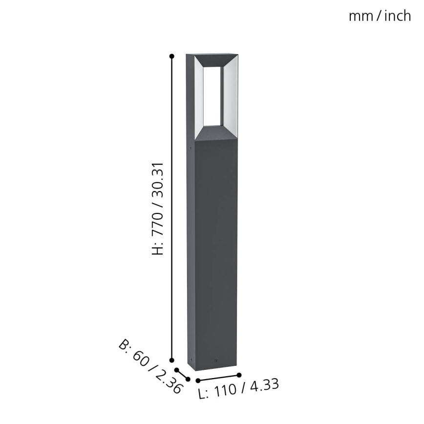 Eglo - Lampe LED extérieur 2xLED/5W/230V IP44 77 cm