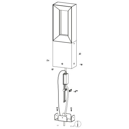 Eglo - Lampe LED extérieur 2xLED/5W/230V IP44 77 cm