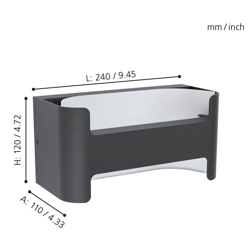 Eglo - Applique murale LED d'extérieur LED/4,8W/230V IP44
