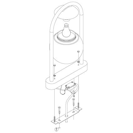 Eglo - Lampadaire extérieur 1xE27/28W/230V IP44