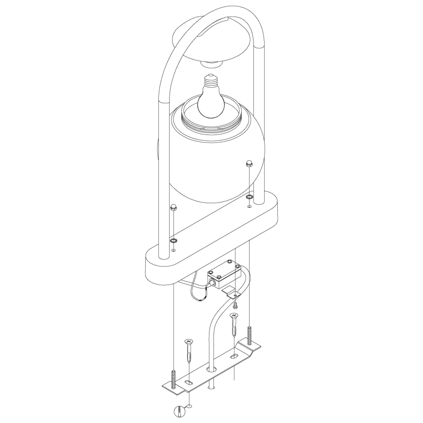 Eglo - Lampadaire extérieur 1xE27/28W/230V IP44