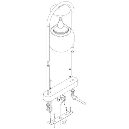 Eglo - Lampadaire extérieur 1xE27/28W/230V IP44