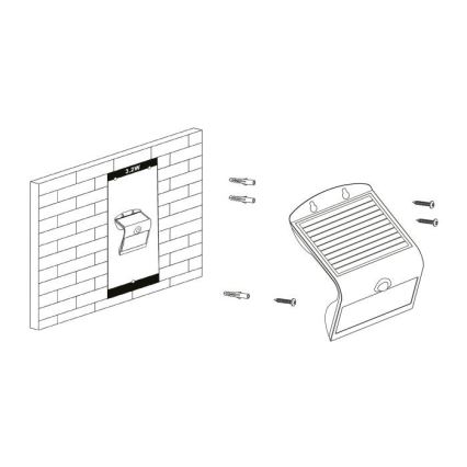 Eglo - Luminaire solaire à LED avec détecteur LED/3,2W/3,7V 2000 mAh IP54