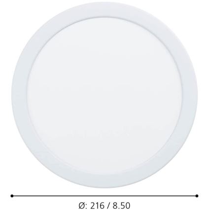 Eglo - Plafonnier encastré LED dimmable pour salle de bains LED/16,5W/230V IP44 ZigBee Ø 21,6 cm